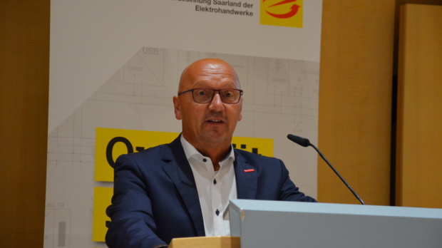 Ein weiteres Grußwort kam von Holger Kopp, Präsident des Arbeitgeberverbands des Saarländischen Handwerks