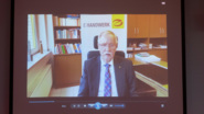 ZVEH-Präsident Lothar Hellmann überbrachte sein Grußwort per Videobotschaft