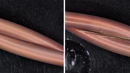 Bild 11: Vergleich des Harzaufbaus – links Resin A, rechts Resin B